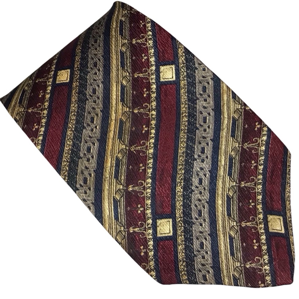 Structure Silk Tie Abstract Tied